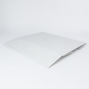 Slab cake box in heavy duty white cardboard unassembled