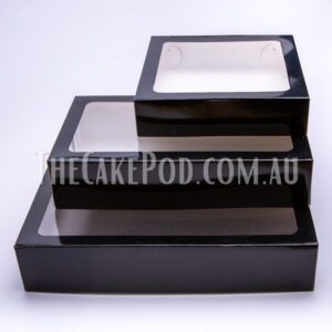 Black Cookie Boxes clear window Australia