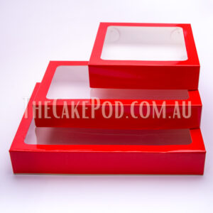 Red Cookie Box clear window
