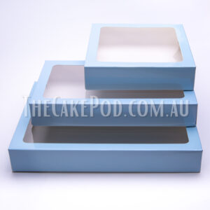 Blue Cookie Box clear window