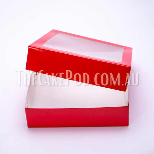Red Cookie Box clear window