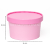 Candy Pink Cup with Lid 95 Mm Diameter X 55 Mm Height