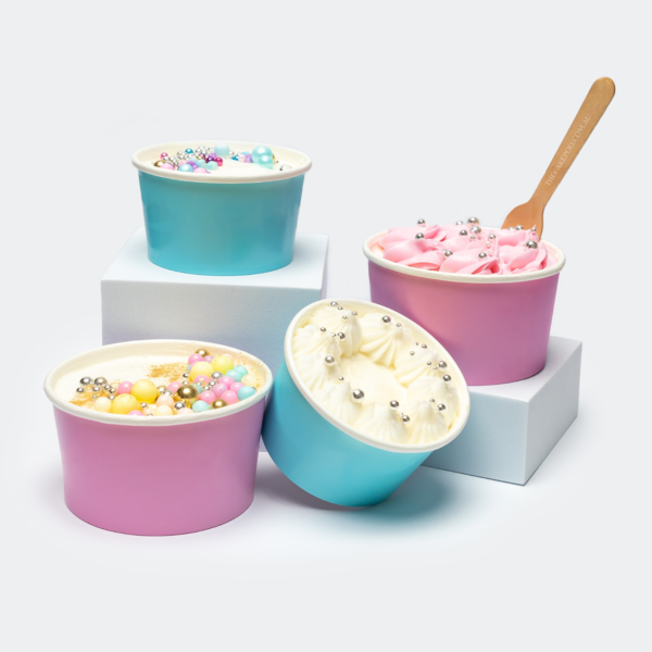 Group photo of cups in Candy PInk and Tiffany Blue