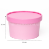 Cup in Candy Pink with lid and measurements