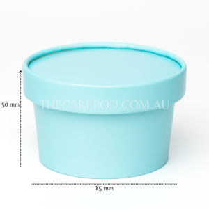 Tiffany Blue cup with lid, 85 mm diameter x 50 mm height